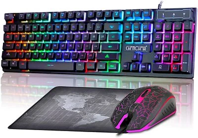 Keyboard Mouse Set Gaming Rainbow LED Adapter for PS4, PS3 Xbox One and Xbox 360 - Image 1 of 4