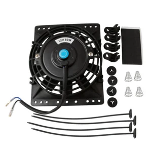 6"inch Slim Electric Fan Radiator Cooling Fans&Mount Universal Pull Push 12V 80W - Picture 1 of 8