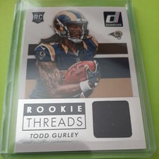 2015 DONRUSS ROOKIE THREADS TODD GURLEY  RC PLAYER WORN JERSEY RELIC DRT-TG