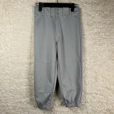 Pantalones de béisbol Rawlings para niños grises botones bolsillos con cinturón M Foto 1 de 4