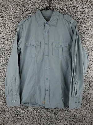 Burton Men’s Utility Button Up Shirt Medium Blue Long Sleeve Workwear Military M - Image 1 of 4