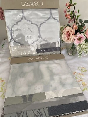 Casadeco 2x Designer Fabric Sample Books Collage Sewing Textile Art Mixed Media - Image 1 of 4