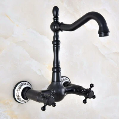 Black Oil Rubbed Brass Bathroom / Kitchen Sink Swivel Faucet Mixer Tap fnf850 - Image 1 of 4