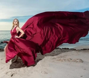 Long Flying Dress | Flying Dress for Photoshoot| Long Train Dress | Photoshoot - Picture 1 of 10