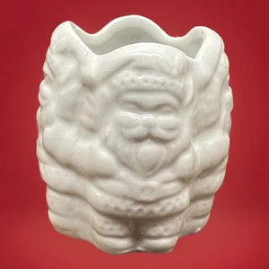 Vtg Porcelain Santa Candle toothpick matchstick holder 4 Sided 2 1/2” - Picture 1 of 6