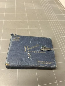 VINTAGE PLAYING CARDS PNEUMATIC THOMAS DE LA RUE BOX CASE POKER BRIDGE - Picture 1 of 5