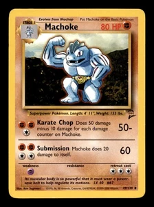 Machoke 49/130 Pokemon Base Set 2 Common - Picture 1 of 2