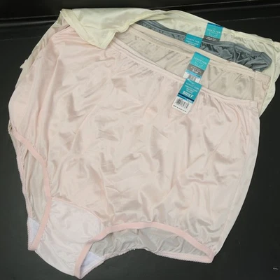 Vanity Fair Perfectly Yours Ravissant Nylon Brief Panties Sz 9 / 2XL 4 Pair - Image 1 of 4