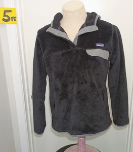 Patagonia ReSnap schwarz mit grauem Langarm Pullover Hoodie Damen XL - Bild 1 von 5
