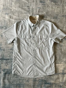 Camicia media Royal Robbins blu pallido spedizione globale abbottonata escursionismo - Foto 1 di 11