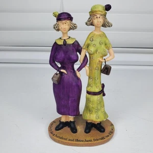 Vintage Sandy Gervais 2 Besties Figurine "If We Live To Be 103 Best Friends...." - Picture 1 of 16