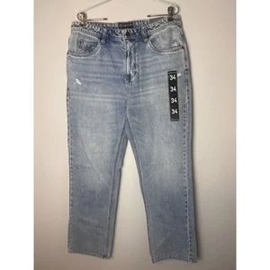 Neu mit Etikett Empyre Jeans Herren 34 Kufen Relaxed Fit gerades Bein blau Skater - Bild 1 von 5