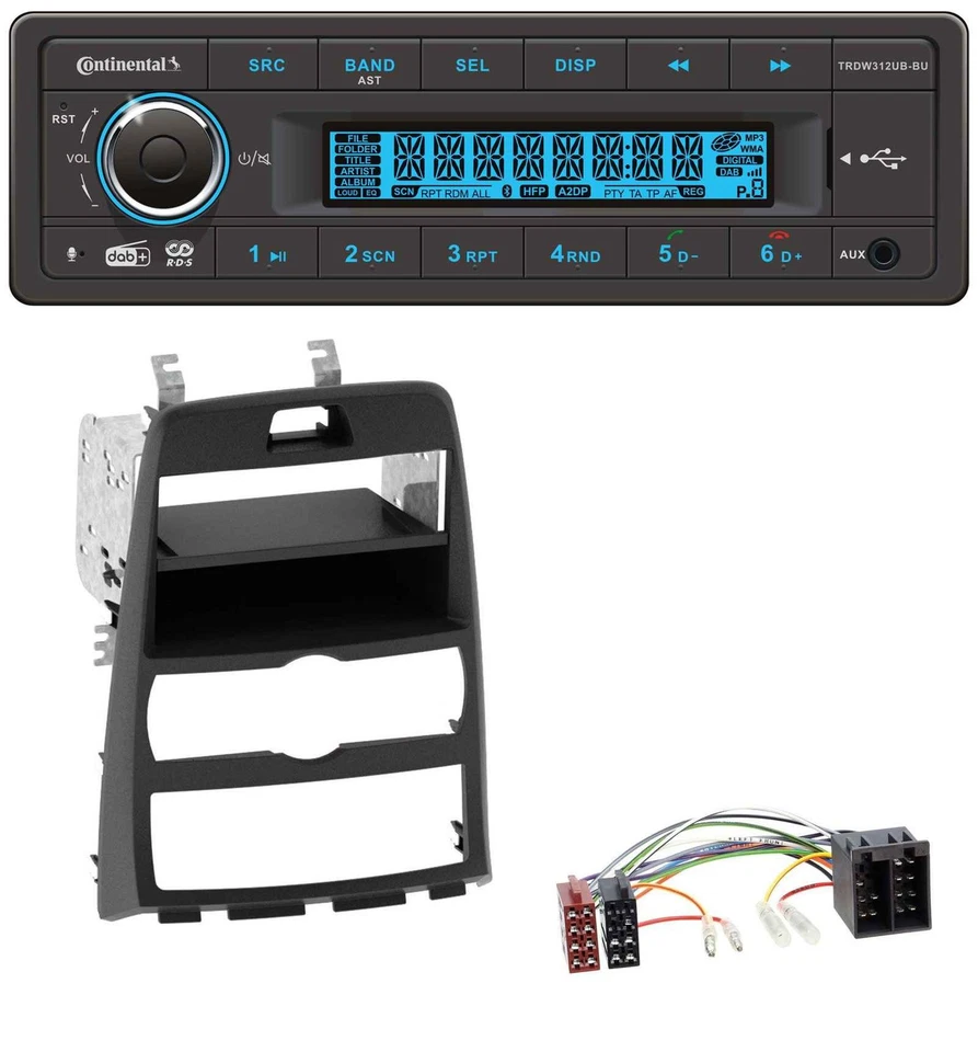 Continental MP3 DAB USB Bluetooth Autoradio für Hyundai Genesis BK 10-12 Klimaau - Bild 1 von 4