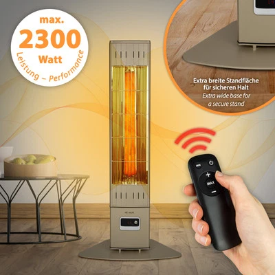 Infrarot Standheizstrahler Terrassenheizer 2300W, 4 Stufen,Timer, Fernbed., IP65 - Bild 1 von 4