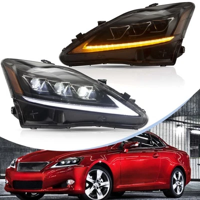 2*VLAND LED Scheinwerfer für Lexus IS250 IS350 IS200d IS F 2006-14 Gelb Blinker - Bild 1 von 4