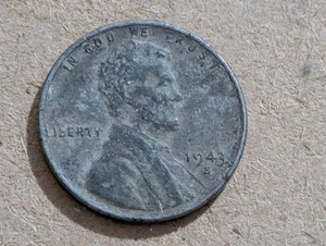 1943-S Steel Lincoln Wheat Cent - Circulated Uncertified  - Picture 1 of 2