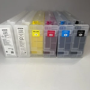 Epson F2000 Series DTG Ink Cartridges T7251-54 & T7360 (2) - Photo 1/6