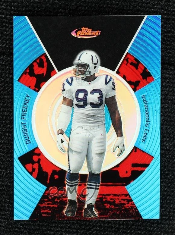 2005 Topps Finest Blue Refractor /299 Dwight Freeney #41 HOF - Image 1 of 2
