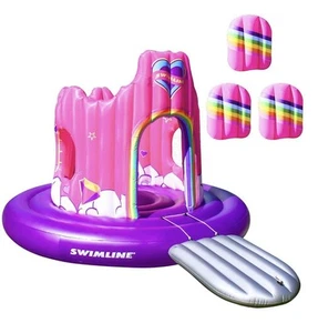 Swimline Giant Inflatable Giant Pool Float - Unicorn Castle Island Habitat - Picture 1 of 9