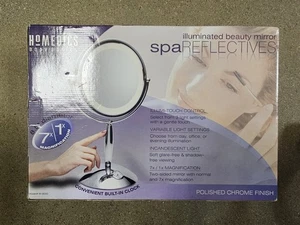 Homedics Spa Specchio di Bellezza Illuminato Riflettente 7x/1x Ingrandimento con Orologio - Foto 1 di 6