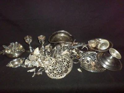 Lote de recuperación de chatarra de plata esterlina maciza Fine Estate 1162 g Foto 1 de 4