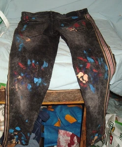 Original Authentic Garments Herren Jeans Gr. 34W/32L Used Löcher Patches - Bild 1 von 4