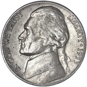 1953 D Jefferson Nickel Extra Fine XF See Pics W445 - Picture 1 of 3