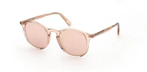 Authentic Moncler Sunglasses ML 0213-72Z Transprnt Pink w/ Beige Lens "NEW" 50mm - Picture 1 of 4