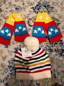 Lots Of Hanna Andersson NEW Two Sets Of Mittens Size M & One Beanie (xl) - Picture 1 of 4