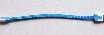 SHORT 8" Braided flat Charger Cable FOR iPhone 14 13 12 11 X 8 7 6 plus 5s XR SE - Image 1 of 3