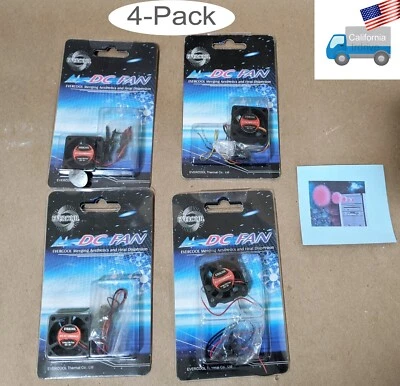 4-Pack: NEW Evercool 30mm x 10mm 2-Wire 5V Ball Bearing PC Case Cooling Fan - Image 1 of 4