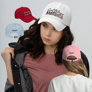 GOD BLESS AMERICA hat Faith Cross Christian cap USA Save America Jesus hat - Picture 1 of 20