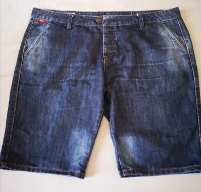 Lee Cooper Men's Denim Shorts Pants Used Good Condition Deep Blue Knee High W40 - Image 1 of 4