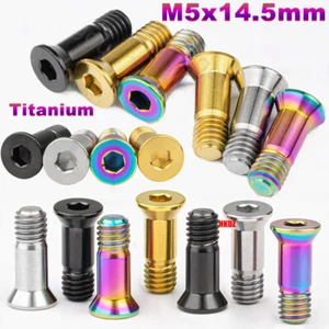 M5x14.5mm Titanium Bolts P0.8mm Bike Guide Wheel Rear Derailleur Jockey Ti Screw - Picture 1 of 20