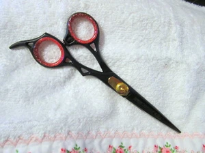 Hair Cutting Scissors Sheers Professional - MATTE BLACK 6.5 Inches Steel SHARP! - Picture 1 of 5