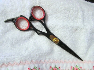 Hair Cutting Scissors Sheers Professional - MATTE BLACK 6.5 Inches Steel SHARP!  - Image 1 of 4