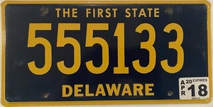 DE TRIPLE DIGIT 5 license plate 555 repeating number 133 - Picture 1 of 7