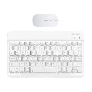 10" Wireless Backlit Keyboard With Mouse For iPad iOS Android Windows Tablet - Picture 1 of 30