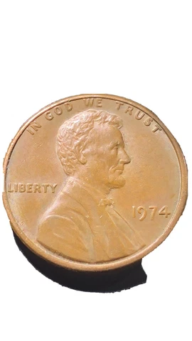 1974 Lincoln Memorial Penny. No Mint Mark. Beautiful Coin Cover