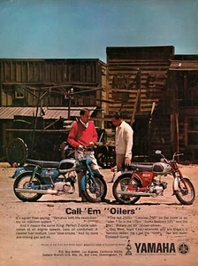 Pubblicità colore originale moto Yamaha Santa Barbara 125 e jet rotante 80 1965 - Foto 1 di 1