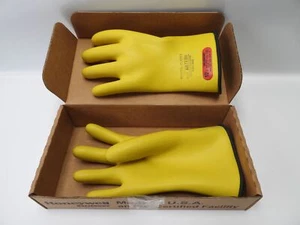 Salisbury D120 Klasse 0 Typ I Linesman Handschuhe 1000V Größe 10,5 11" getestet 19.08.24 - Bild 1 von 3