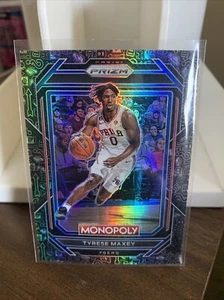 2022-23 Panini Prizm NBA Monopoly Tyrese Maxey #69 Black Icons SSP 76ers - Picture 1 of 2