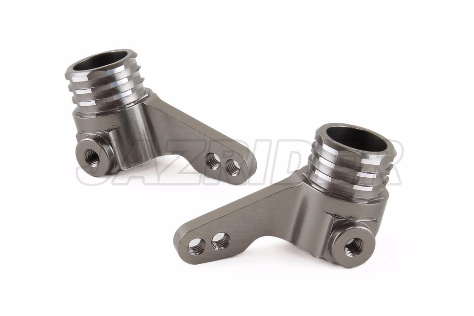 Jazrider Aluminum Front Knuckle Arms (Gun Metal) Set For Kyosho Optima RC Buggy - Image 1 of 1