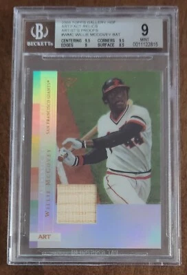 2003 Topps Gallery HOF Artifact Relics Artist's Proofs /25 Willie McCovey BGS 9 - Image 1 of 3