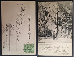 1914 Austria Postcard-Guttenstein, Kreuzgrotte 5H stamp cd Pernitz - Picture 1 of 3