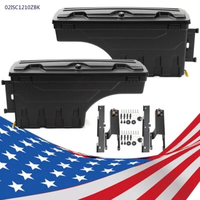 Pair Fit For Ford F-250 F350 Super Duty 2017-2020 Truck Bed Storage Box Toolbox - Image 1 of 4