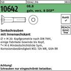 Senkschraube ISO 10642 Innensechskant M 12 x 35 8.8 galvanisch verzinkt 8 DiSP