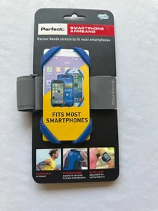 Idealny pasek na ramię do smartfona regulowany szary i niebieski lekki pasuje do większości telefonów - Zdjęcie 1 z 2