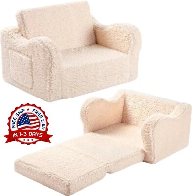 Sillas Para Niños Pequeños, Sofá Convertible En Tumbona Para Niñas Y Niños NUEVO - Image 1 of 4