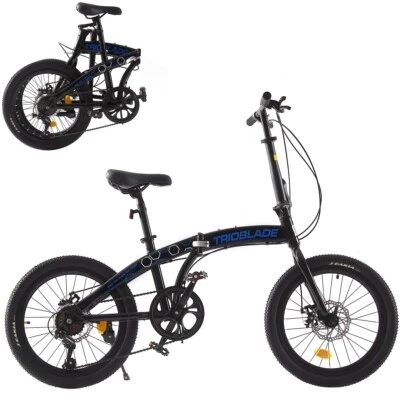 Folding Bicycle 20 Inch Bikes for Adults 7-Speed Variable Foldable City Bicycle - Image 1 of 4